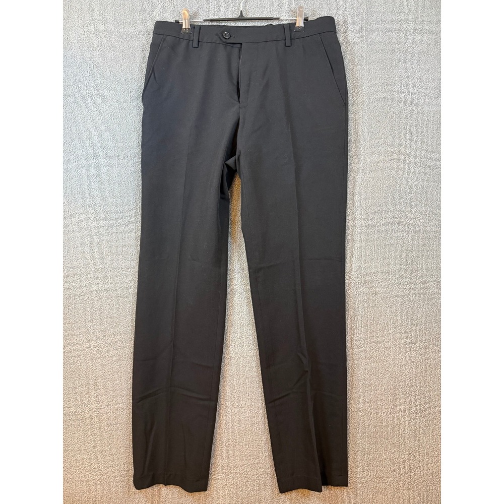 Tempo Dress Pants Mens 31x30 Black Excellent Trim Fit Stretch Performance